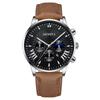 Nuevo reloj informal y distintivo para hombre, con cinturón y grabado romano, calendario de tres esferas para negocios, de cuarzo.