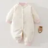Macacão de Algodão Fino para Bebê Outono Inverno Acolchoado Espessado Roupas de Algodão para Recém-nascido 40g Macacão de Bebê Unissex Roupas de Algodão de Primavera