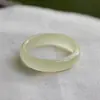 Pulseira de Jade Verde e Branco Natural, Formato de Barra Redonda, Pulseira de Jade Afegão Tipo Gelo para Meninas Jovens, Estilo Jovem, Verde Claro Transparente Gelo