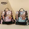 Bolso Multifuncional para Mujer 2025 Nuevo Mochila Retro de Moda para Mujer Gran Capacidad Simple Nicho Sentido de Alta Gama Mochila