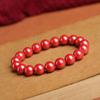 Pulsera de cinabrio de alto contenido para hombre y mujer pulsera de arena de emperador artículos genuinos naturales para mujer círculo de cuentas de transferencia de mineral en bruto año de nacimiento