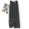 Pantalones de pijama de algodón y seda para mujer, verano, finos, algodón artificial, pierna ancha, primavera y otoño, se pueden usar afuera, sueltos, para casa, aire acondicionado, cropped, largos