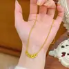 Tienda de oro con oro de arena escama de dragón hielo roto hielo cinco emperadores dinero collar monedas dinero mucho cadena de clavícula versátil novia