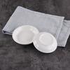 Plato pequeño de cerámica blanca pura para condimentos de cocina, plato pequeño para salsa, vinagre, plato de hueso, plato creativo para refrigerios domésticos de hotel.