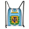 Bolsa com Cordão para Futebol da Copa do Mundo Transfronteiriça de 2026 com Estampa do Logo da Equipe, Mochila com Cordão de Poliéster, Bolsa de Armazenamento de Grande Capacidade