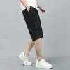 Pantalones Cortos Deportivos de Verano para Hombre Modernos Ropa de Trabajo Casual Versátiles Sueltos Elásticos Transpirables de Secado Rápido a la Rodilla