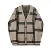 Moda Coreana Otoño e Invierno 2025 Chaqueta de Estilo Perezoso de Moda Suéter Holgado Versátil Nuevo Cardigan de Moda para Hombre Suéter de Punto