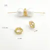 Accesorios con Chapado en Oro de 18K de Larga Duración Colorido para Pulseras y Collares DIY Cuentas Espaciadoras Grandes con Zirconia Incrustada Cuentas de Rueda Accesorios para Pulseras Brazaletes Collares