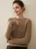 Suéter de Cachemira con Cuello Redondo 2026 para Mujer, Tejido de Punto para Otoño e Invierno, Suéter de Punto Trenzado Holgado, Top Grueso Base