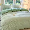 Juego de sábanas de cuatro piezas, funda de edredón, juego de tres piezas para dormitorio individual de estudiante de invierno, funda de edredón individual cepillada, ropa de cama de dibujos animados
