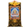 Pintura Suspensa Thangka "Mestre Tsongkhapa" Pintura com Pigmento Mineral Coração Xizang Interior Casa Entrada Sala de Estar Pintura Decorativa