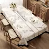 Toalha de Mesa de Luxo Leve de Alta Qualidade Impermeável e à Prova de Óleo Estilo Retro Americano Dopamina Tapete para Mesa de Jantar Estilo Ins Toalha de Mesa para Mesa de Centro
