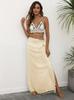 Ropa Europea y Americana Suministro Transfronterizo Falda de Playa con Tirantes y Borlas y Falda Sexy de Una Pieza Asimétrica 705