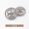 Hebilla de metal hueco para coser a mano con cuerda de cáñamo 83159 83160 83161 83162