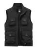 Chal para Primavera y Otoño 2025 Nuevo Estilo Multibolsillo Exterior Casual Versátil Talla Grande para Hombre Cuello Alto Logo Ropa de Trabajo Ropa Interior
