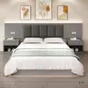 Mobiliario de Hotel, Cama de Hotel, Cama Estándar Personalizada para Habitación, Juego Completo para Habitación de Huéspedes de Apartamento B&B, Cama de Hotel Rápida, Cama Doble