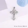 Accesorios Personales Transfronterizos Colgante de Cruz Diseño Simple de Moda Aleación Colgante de Diamante Joyería DIY Accesorios Pequeños