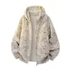 Chaqueta de pana estampada nueva para hombre Otoño/Invierno 2026 Marca de moda con capucha Abrigo casual Cómoda y versátil