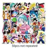 50 adesivos de desenho animado Dragon Ball DIY para mala, caderno, estojo de papelaria, geladeira, adesivos decorativos transfronteiriços