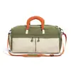 Nova bolsa de viagem transfronteiriça de grande capacidade com blocos de cor, bolsa esportiva estilosa com separação seco-molhado, bolsa para natação e academia, personalizável com logotipo