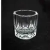 Venta al por mayor de herramientas para uñas, vaso de cristal octagonal pequeño sin tapa, vaso mezclador de líquidos aplicable para uñas de cristal