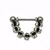 Em estoque atacado piercing corporal joias diamante caveira piercing mamilo prego mamilo fivela fabricante