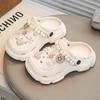 Zuecos de Verano para Niñas para Uso al Aire Libre, Sandalias de Princesa Antideslizantes para Niños Modelo Nuevo 2026, Sandalias Elegantes de Punta Cerrada para Niñas