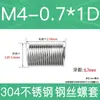 Fabricante en stock acero inoxidable 304 rosca métrica gruesa manguito roscado de alambre de acero tornillo de roscado protectores tornillo de roscado protector M2-M24