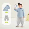 Conjunto de Camisetas de Manga Longa Kaka Panda para Meninas, Roupa de Outono para Meninos, Conjunto Casual de Duas Peças para Bebês, Roupa para Primavera e Outono