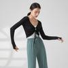 Traje de práctica de danza moderna para adultos, cárdigan de encaje con cordón, traje de entrenamiento corporal femenino, disfraz de actuación de baile de verano