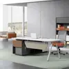 Novo Estilo Simples Moderno Mesa de Gerente, Mesa de Presidente, Mesa Elegante de Chefe, Mesa Executiva Individual, Conjunto de Mesa e Cadeira para Supervisor
