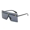 [Personalizado] Gafas de Sol Cuadradas Grandes para Mujer, Modernas Gafas de Sol de Marco Cuadrado Grande sin Montura Estilo Europeo y Americano de Una Pieza para Mujer 6932