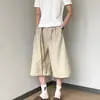 Pantalones cortos acampanados de cintura alta de estilo retro americano para hombres y mujeres, estilo 'old money', simples y versátiles, pantalones y shorts casuales de caída suave