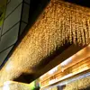 Fio de Luzes de Gelo Transfronteiriço LED para Exterior à Prova d'Água Céu Estrelado Fio de Luzes Barra Pátio Iluminação de Engenharia Cascata Decorativa de Luz