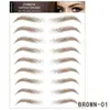 Pegatinas de Cejas Realistas 6D, Populares Pegatinas de Tatuaje de Cejas Impermeables 3D, Bordado de Cejas, Set de Estilo Europeo y Americano Negro y Marrón, Al Por Mayor