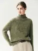 Suéter de Punto de Cachemira 100% Puro Serie Puntos Coloridos Rey Ciervo Hilo Floral para Mujer, Ropa Exterior Casual, Top Grueso Cálido
