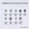 Accesorios Explosivos de Arte para Uñas de Aleación con Forma de Cruz de Colorido Starburst, Decoraciones para Uñas con Incrustaciones de Diamantes Más Vendidas Transfronterizas
