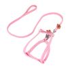 Corda de tração para cães de gato ajustável anti-quebra flor fofa especial para gatos corda de caminhada para gatos corrente para animais de estimação