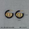 Pendientes de stock transparente, tendencia de pendientes irregulares, Europa y Estados Unidos, personalidad retro creativa exagerada, pendientes pequeños de muchas especificaciones.