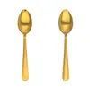 Cuchara de Acero Inoxidable, Cuchara Dorada para Comer en Casa, Cuchara para Comer en Restaurante, Cuchara para Sopa, Cuchara para Niños Estudiantes, Cuchara para Postre