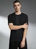 Camiseta de Manga Corta de Seda de Hielo para Hombre, Malla Deportiva Fina de Secado Rápido para Verano, Fitness, Top de Media Manga, Camiseta Elástica Casual para Verano