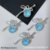 Novo Frasco de Perfume com Recorte de Laço Pingente Redondo de Strass Pingente DIY Pulseira Colar Brincos Acessórios de Liga