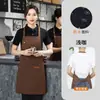 Avental de pescoço para pendurar transfronteiriço novo novo logotipo roupas de trabalho para catering presente publicidade cozinha resistente à sujeira à prova d'água