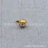 Campana maciza de latón al por mayor Campana sin sonido hecha a mano con cuentas Campana con patrón de cobre Accesorios para llaveros de joyería DIY