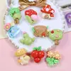 Xiaoka cena de floresta toco de árvore árvore frutífera série de cogumelos acessórios de resina cola creme case de celular DIY material para acessórios de cabelo