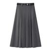 [Cinturón Gratis] Nuevo Conjunto de Falda y Cárdigan de Punto para Principios de Otoño Falda Plisada Ajustada de Cintura Alta Elegante Conjunto de Dos Piezas