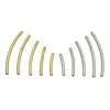 Tubo oco dobrado de aço inoxidável, cor a vácuo, galvanoplastia de preservação de cor, conjunto de tubos para colar e pulseira com contas DIY, acessórios para venda por atacado em estoque
