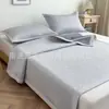 Fresco Jacquard Hielo-Siente Polímero Alfombrilla Juego de Tres Piezas Sábana Bajera Lavable a Máquina Gorro Alfombrilla con Aire Acondicionado Verano Verano
