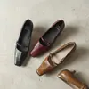 Zapatos retro estilo francés Mary Jane, nuevo modelo verano 2026, punta cuadrada, tacón fino, correa única con hebilla, zapatos para mujer para ir al trabajo