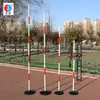 Base de Ferro Fundido Tubo de Aço Forma de Cobra Bastões de Corrida Bastões de Prática de Direção de Carro com Obstáculos Bastões de Slalom para Treino de Basquete Futebol Bastões Marcadores